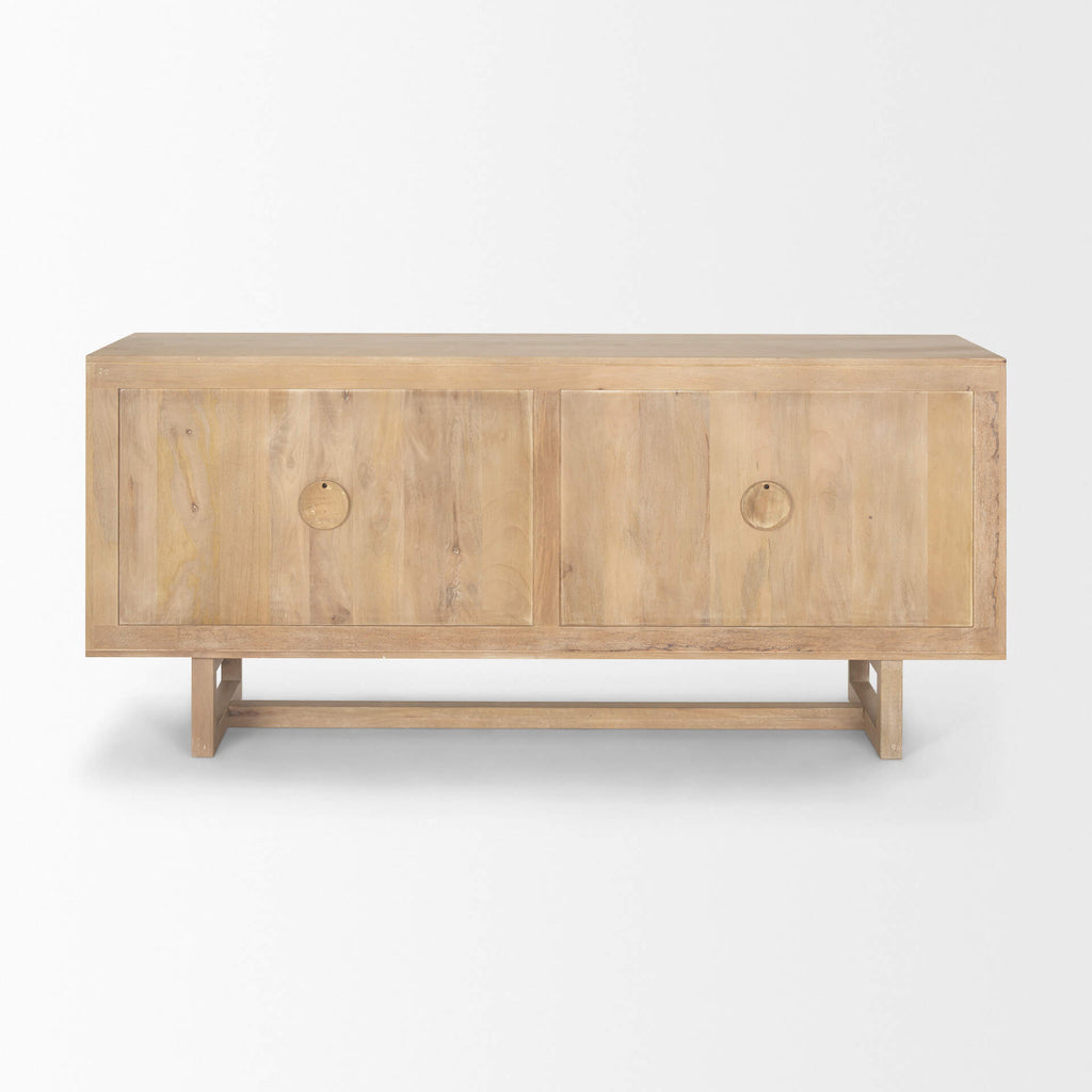 MERCANA GRIER LIGHT BROWN WOOD SIDEBOARD 69895