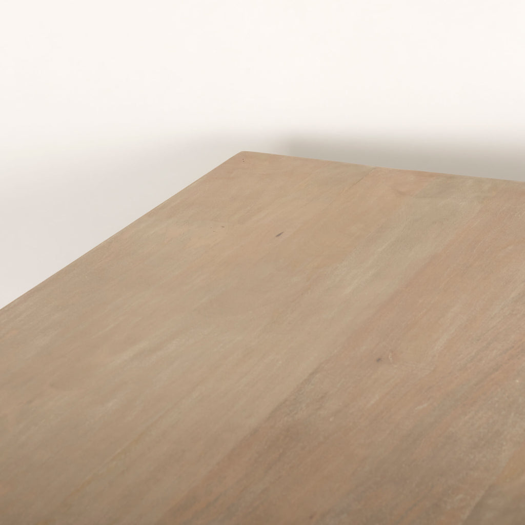 MERCANA GRIER LIGHT BROWN WOOD WITH CANE DINING TABLE 69905