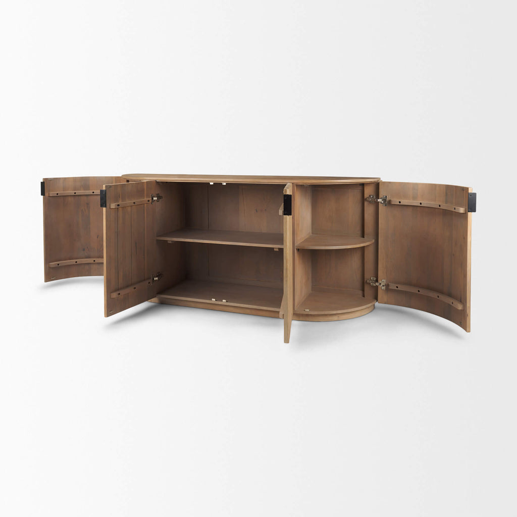 MERCANA TERRA LIGHT BROWN FLUTER SIDEBOARD 69884