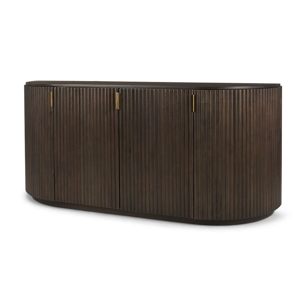 MERCANA TERRA DARK BROWN FLUTER SIDEBOARD 69883