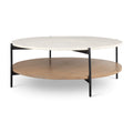 MERCANA LARKIN 42" ROUND MARBLE TOP COFFEE TABLE 69924-AB