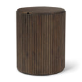 MERCANA TERRA DARK BROWN FLUTER SIDE TABLE 69881