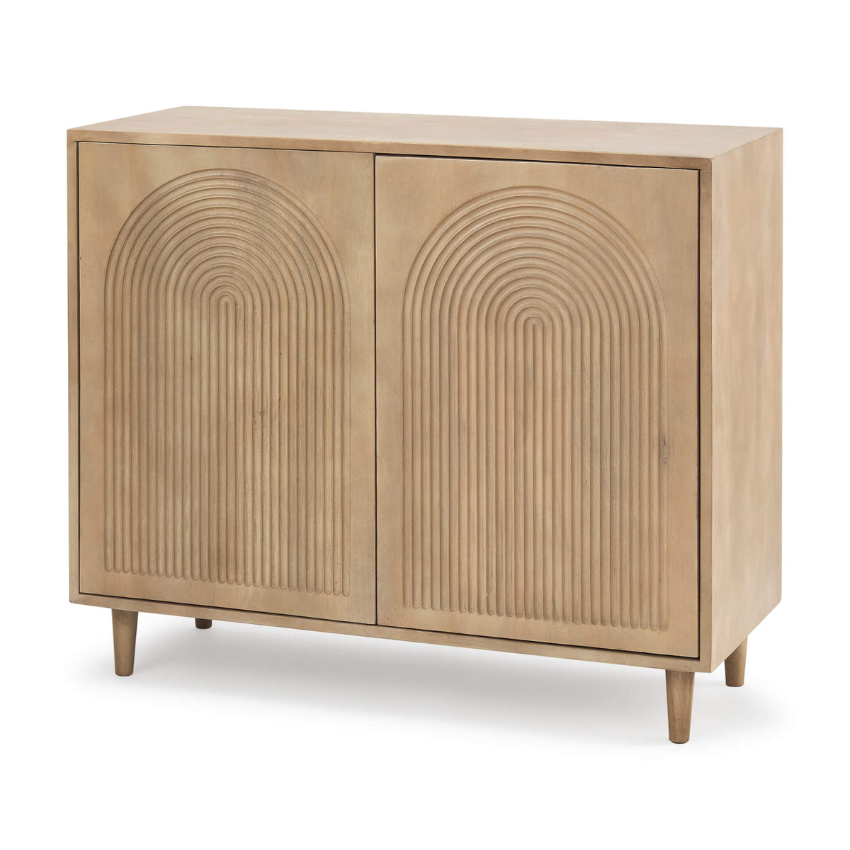 MERCANA TUCKER CARVED ARCH PATTERN ACCENT CABINET 69952