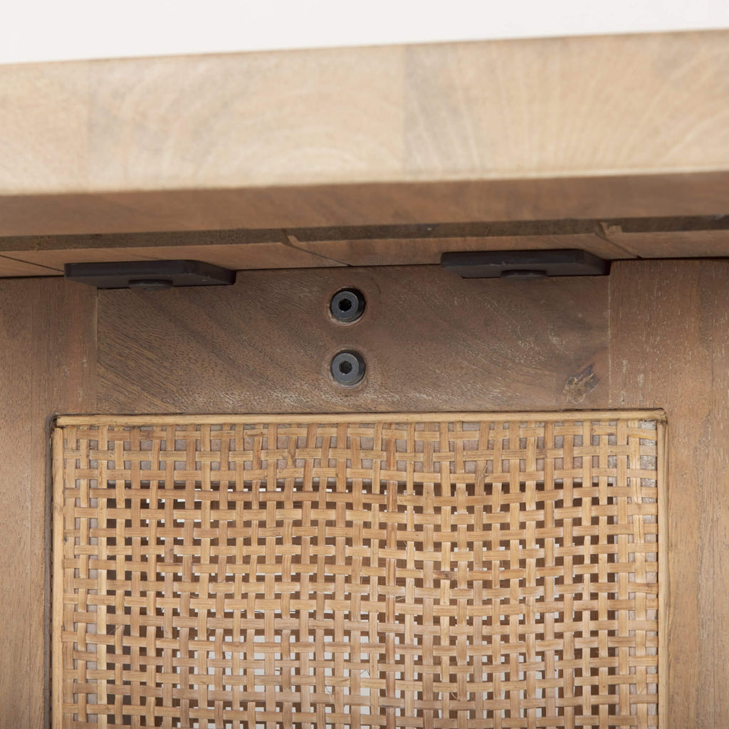 MERCANA GRIER CONSOLE TABLE WITH CANE ACCENT 70172