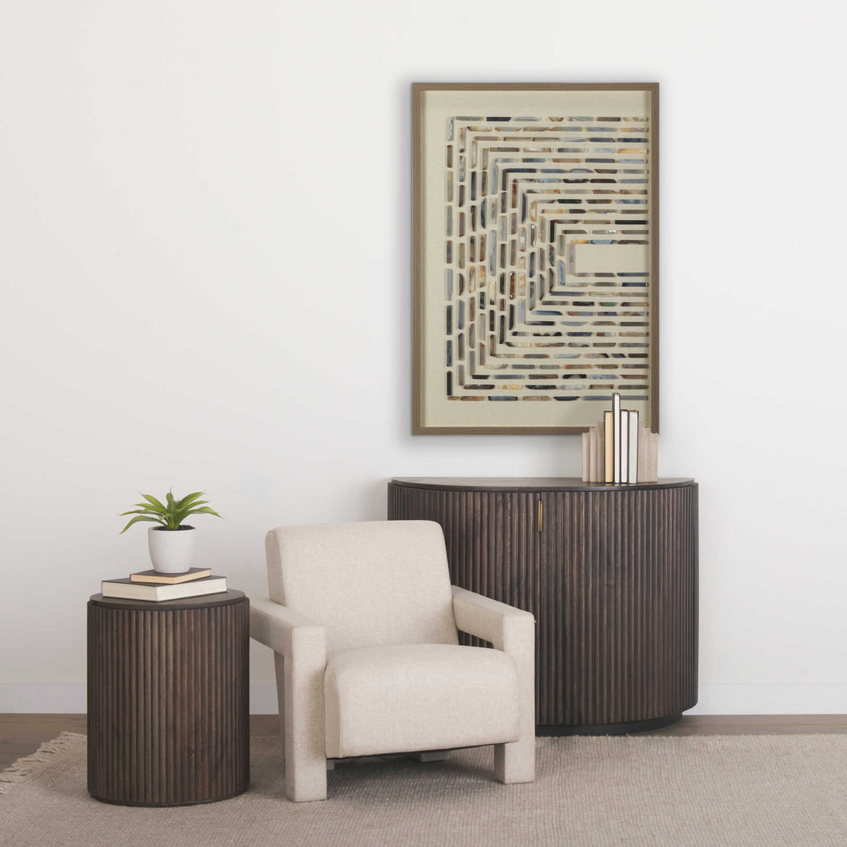 MERCANA TERRA FLUTED ACCENT CABINET 69880