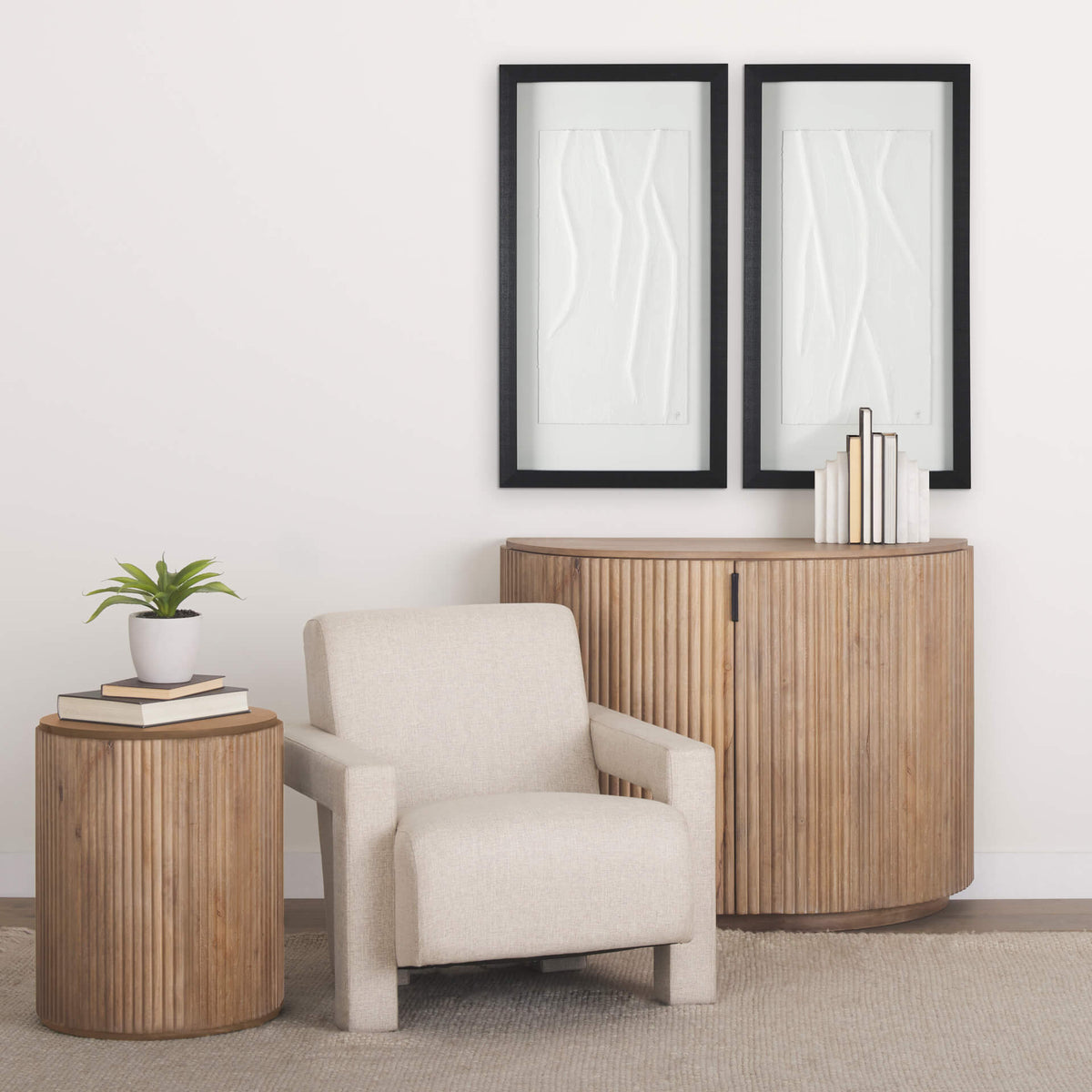 MERCANA TERRA FLUTED ACCENT CABINET 69879