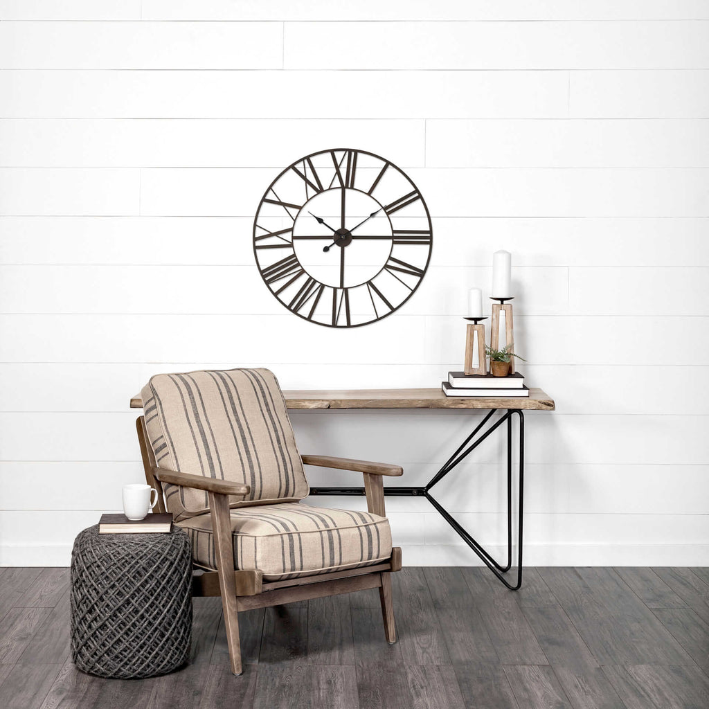 MERCANA PENDER BLACK IRON WALL CLOCK 69651