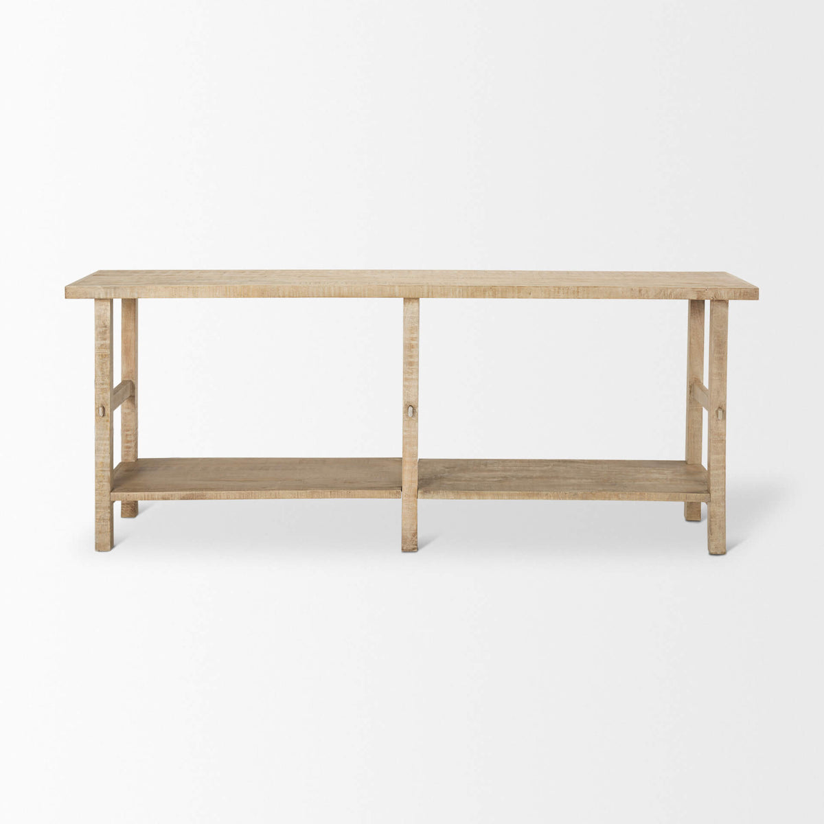 MERCANA ROSIE LARGE BLONDE WOOD CONSOLE TABLE  70490
