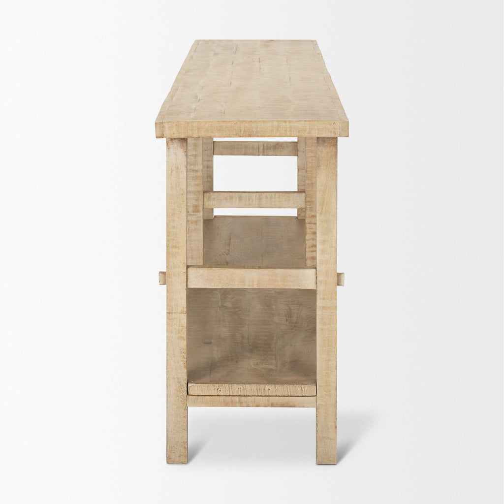 MERCANA ROSIE LARGE BLONDE WOOD CONSOLE TABLE  70490