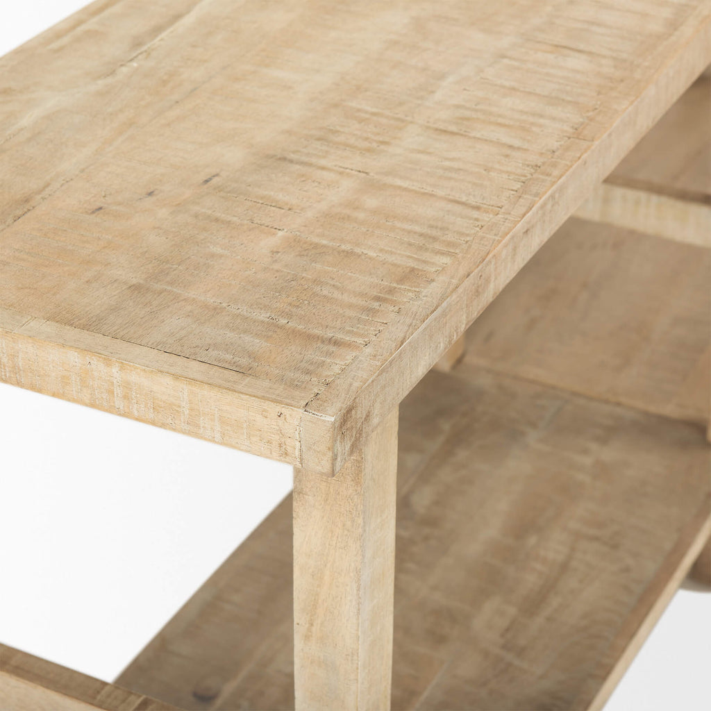 MERCANA ROSIE LARGE BLONDE WOOD CONSOLE TABLE  70490