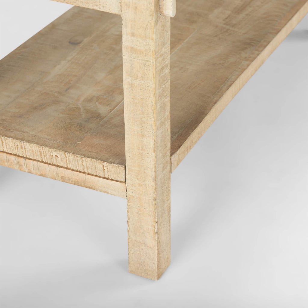 MERCANA ROSIE LARGE BLONDE WOOD CONSOLE TABLE  70490