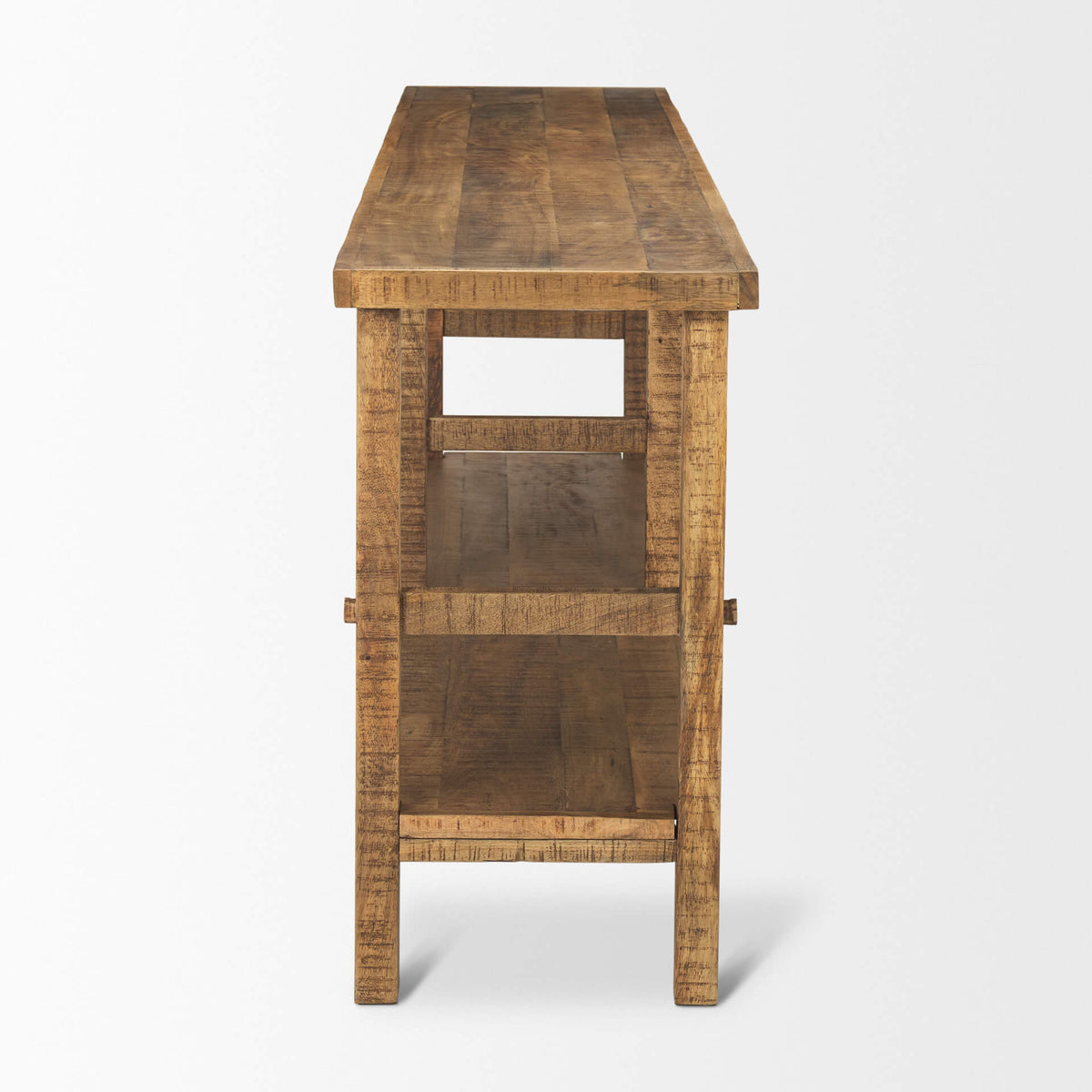 MERCANA ROSIE LARGE BROWN WOOD CONSOLE TABLE  70492