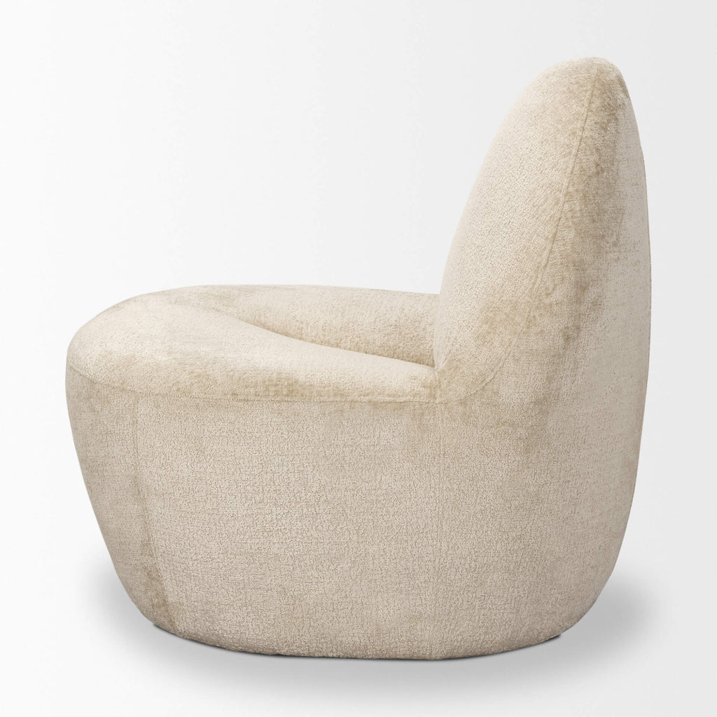MERCANA BEVERLY BEIGE CHENILLE ACCENT CHAIR 70374