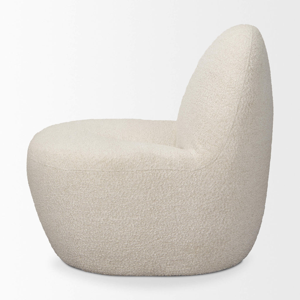 MERCANA BEVERLY CREAM BOUCLE ACCENT CHAIR 70375