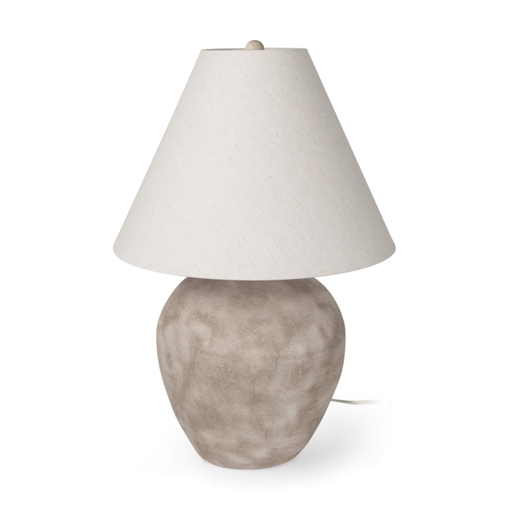 MERCANA MARVIN TAUPE CERAMIC TABLE LAMP 70167