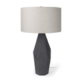 MERCANA PIVEN BLACK TEXTURED CERAMIC TABLE LAMP 70369