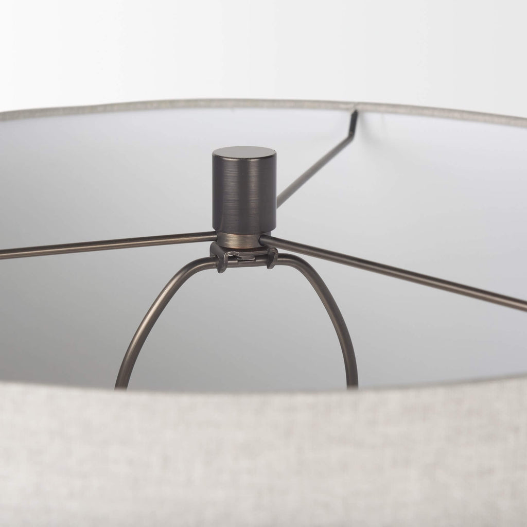 MERCANA PIVEN BLACK TEXTURED CERAMIC TABLE LAMP 70369