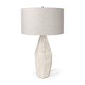 MERCANA PIVEN WHITE TEXTURED CERAMIC TABLE LAMP 70370