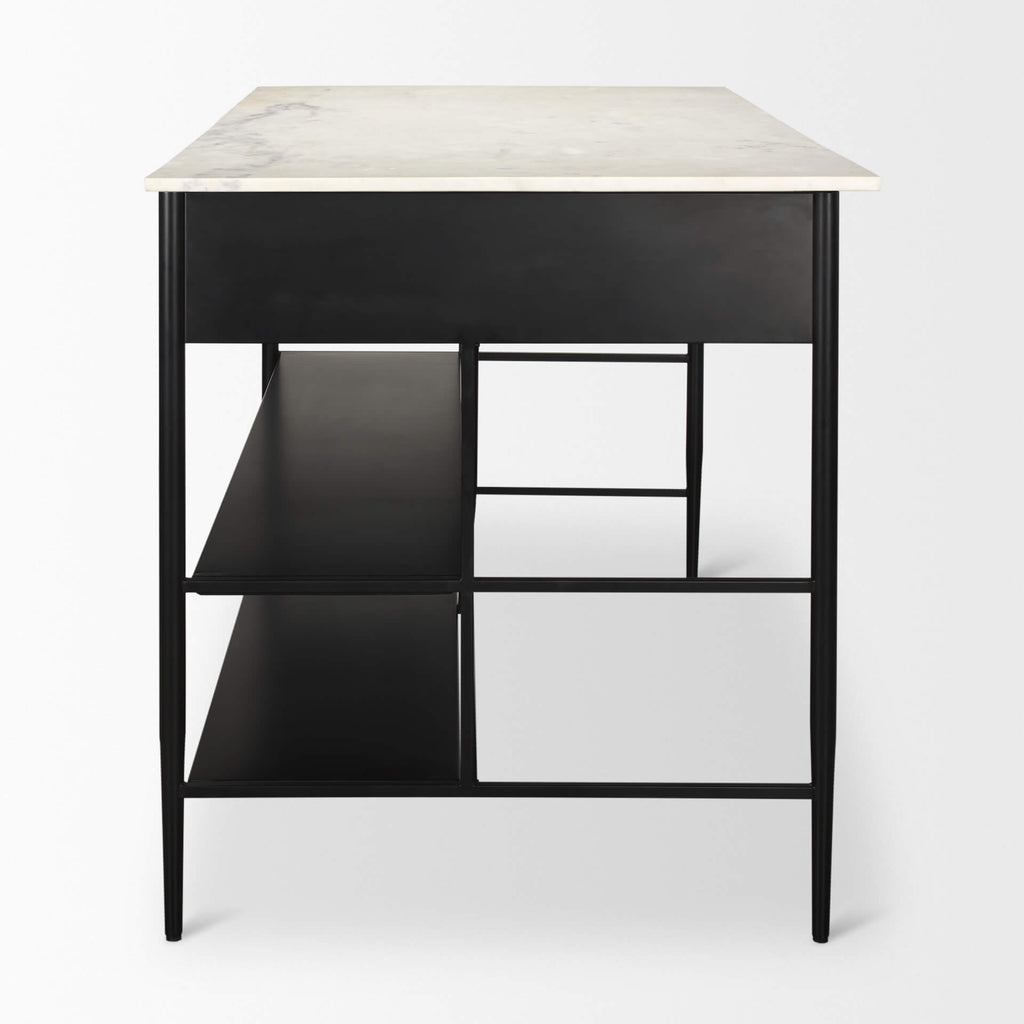 MERCANA AMIKA MARBLE TOP KITCHEN ISLAND 69936-AB