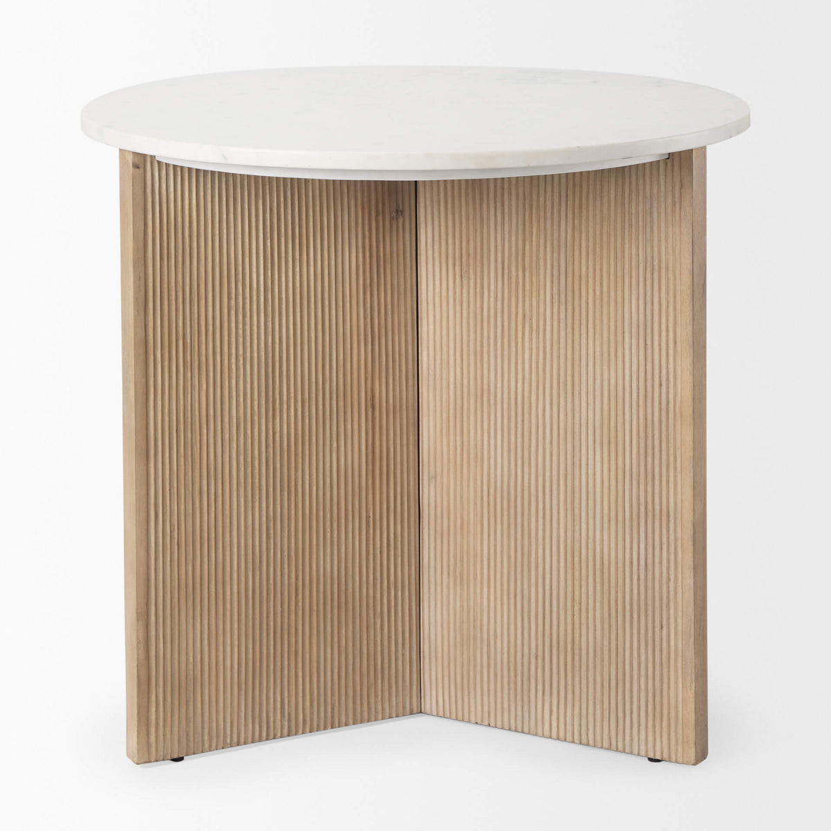 MERCANA ENZO ROUND FLUTED BASE FOYER ACCENT TABLE 69922