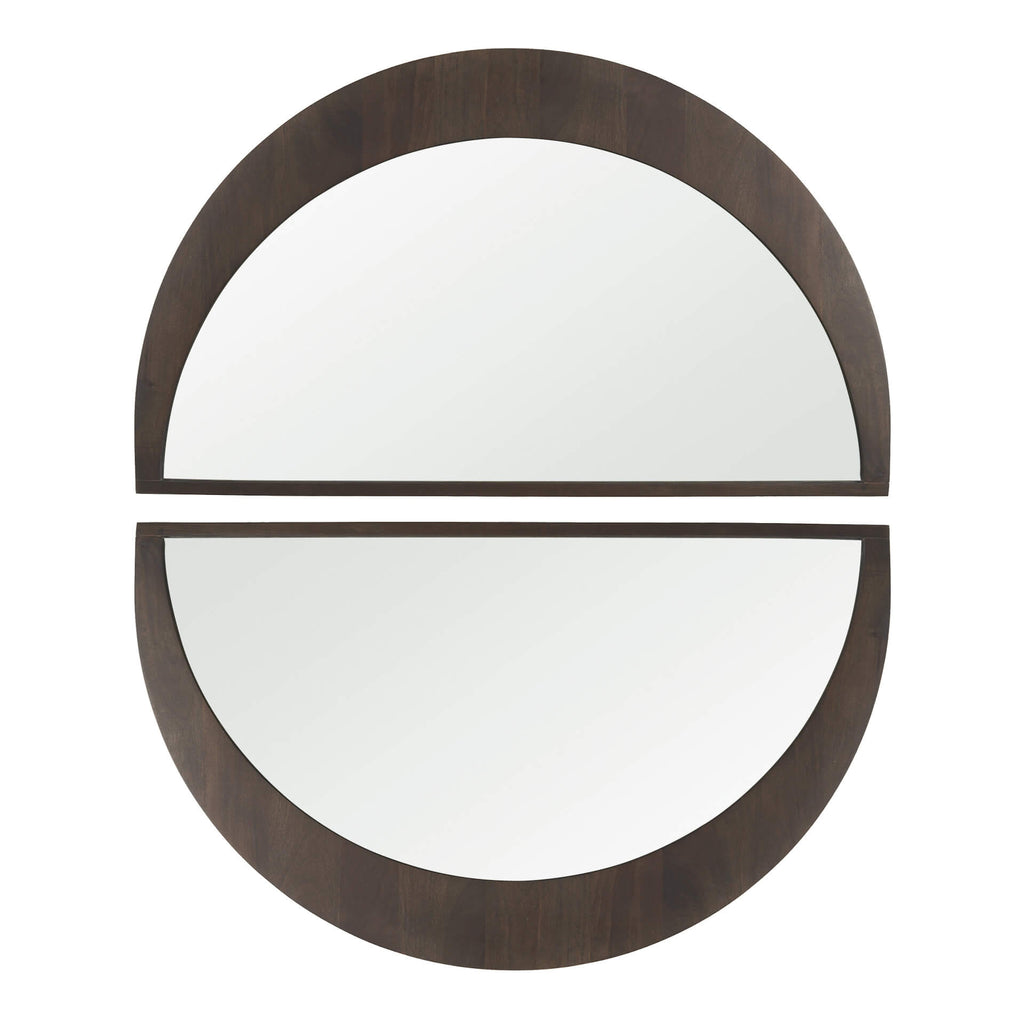 MERCANA CELESTE DARK BROWN WOOD LARGE MIRROR 70139