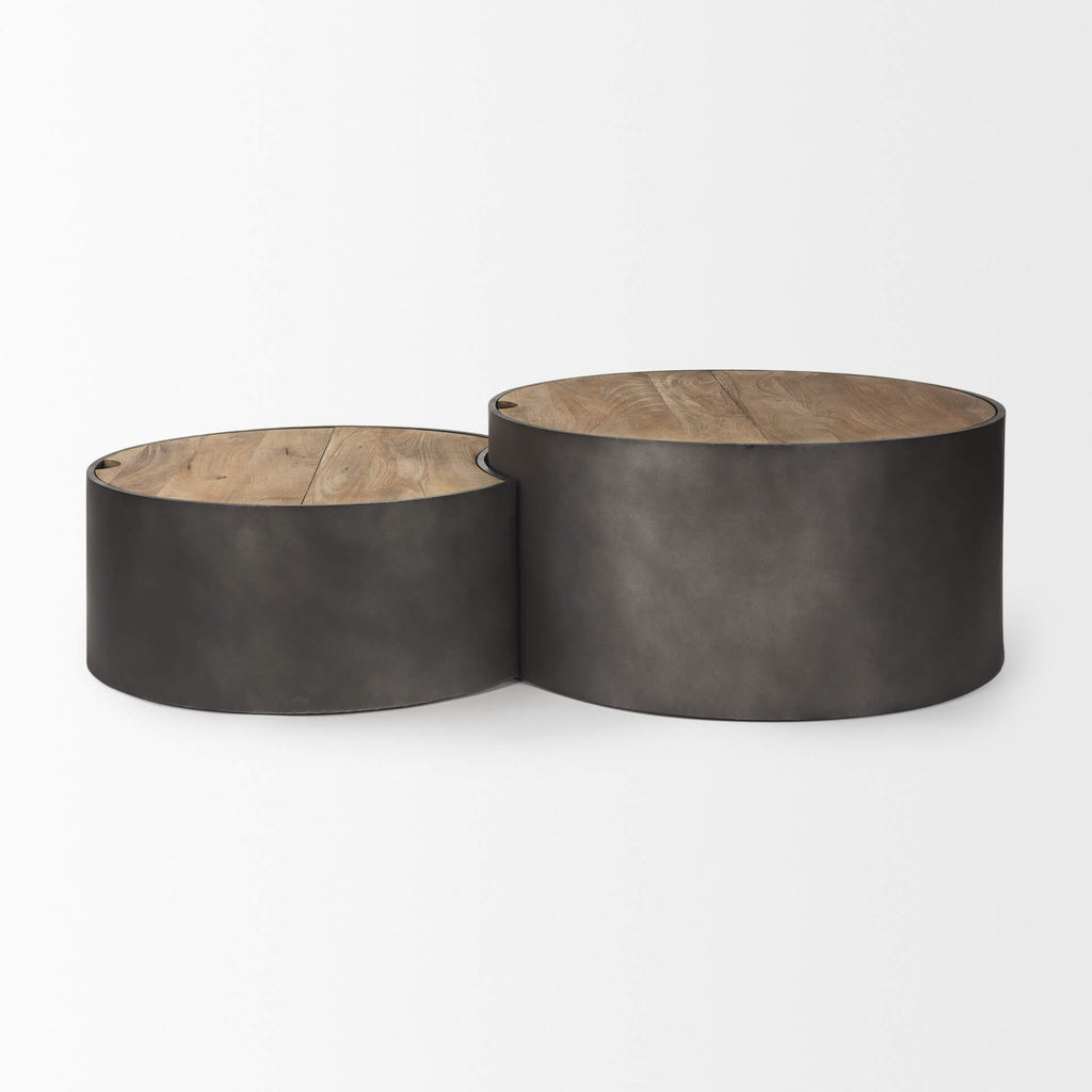 MERCANA ECLIPSE ROUND NESTED COFFEE TABLES SET OF TWO 70240