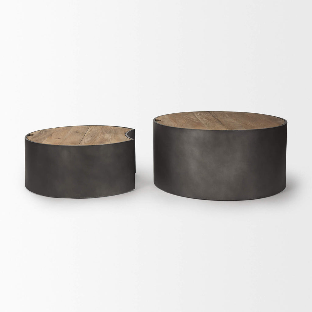 MERCANA ECLIPSE ROUND NESTED COFFEE TABLES SET OF TWO 70240