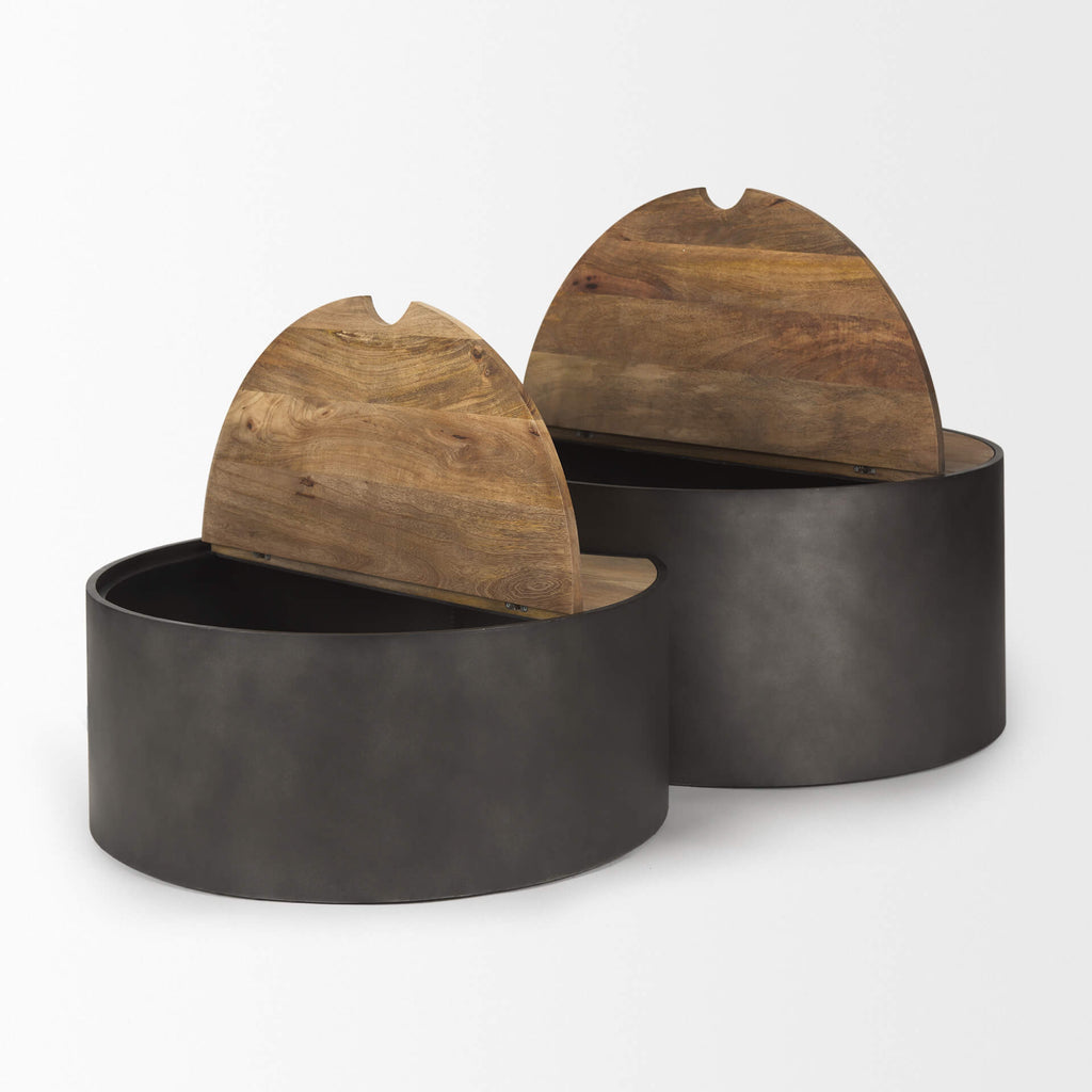 MERCANA ECLIPSE ROUND NESTED COFFEE TABLES SET OF TWO 70240