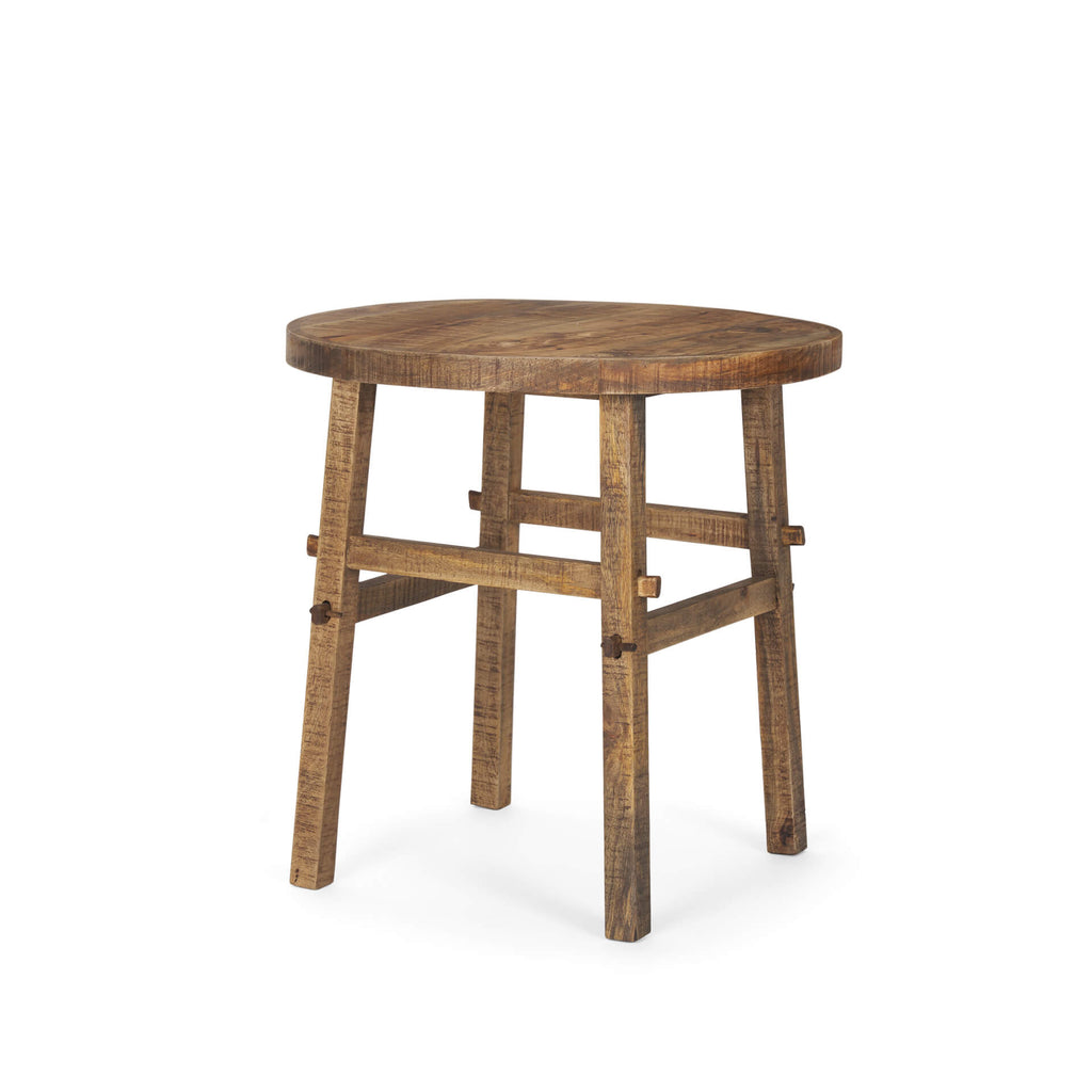 MERCANA ROSIE LARGE BROWN WOOD END TABLE 70495