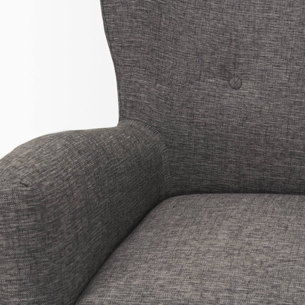 MERCANA DUNSTAN GRAY TWILL FABRIC ACCENT CHAIR 70429