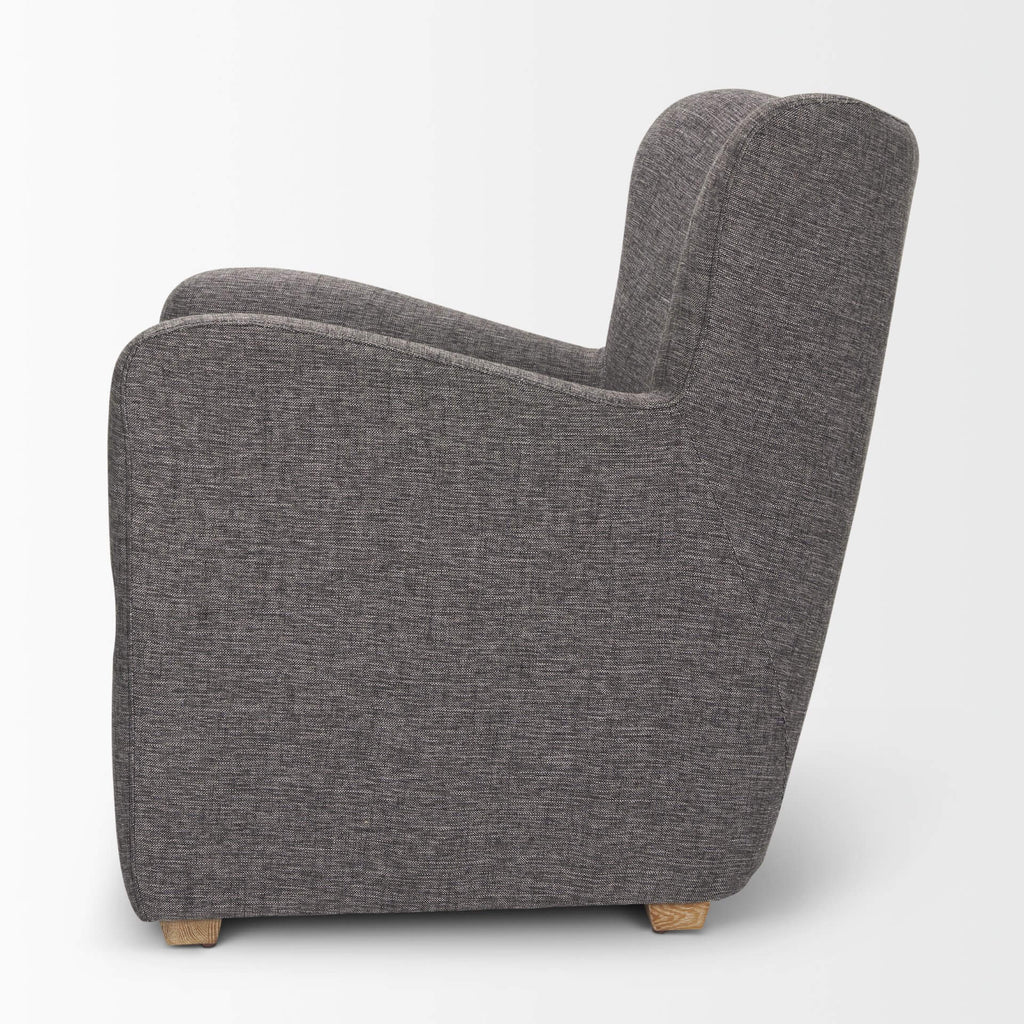 MERCANA DUNSTAN GRAY TWILL FABRIC ACCENT CHAIR 70429