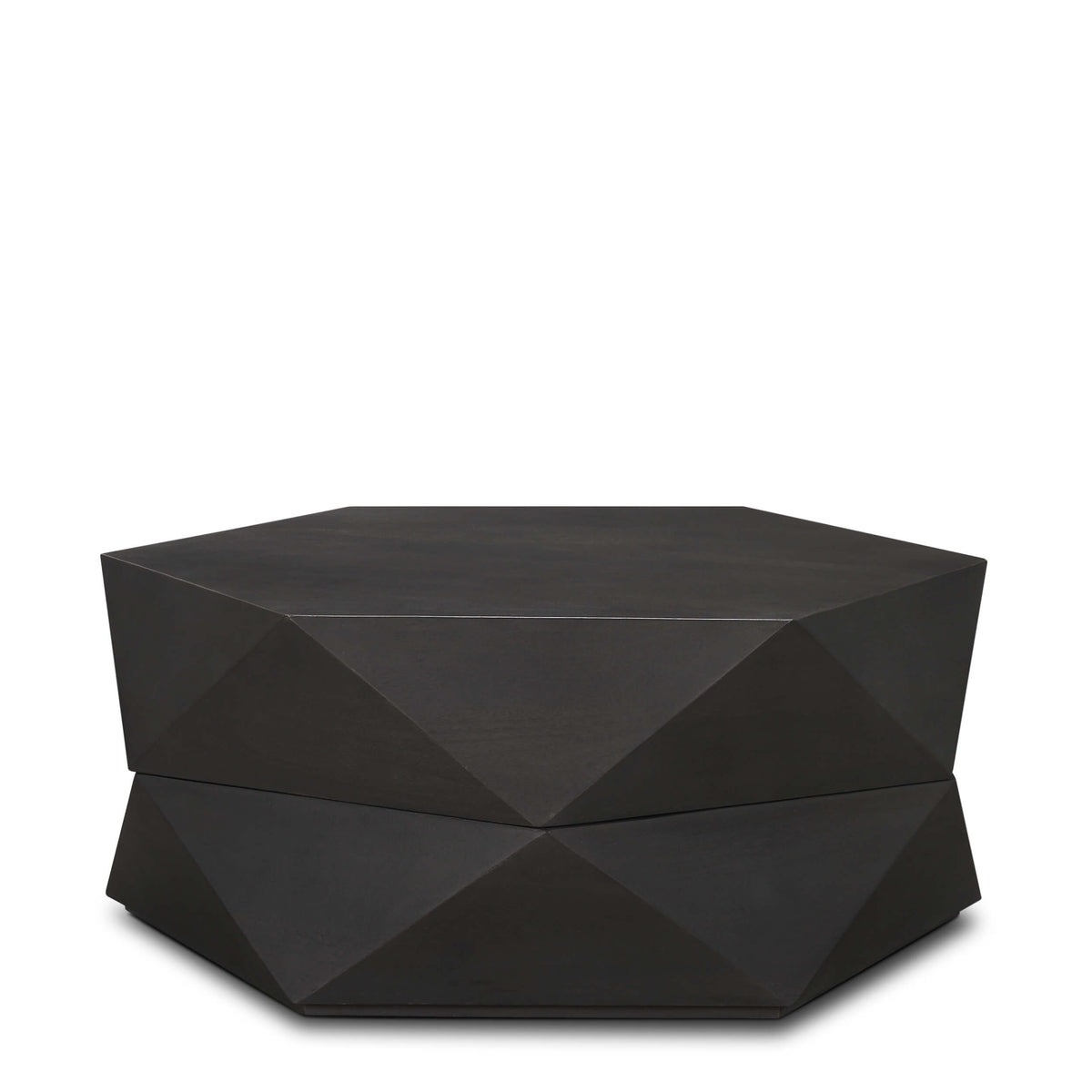 MERCANA ARRETO HEXAGONAL BLACK WOOD COFFEE TABLE 70567