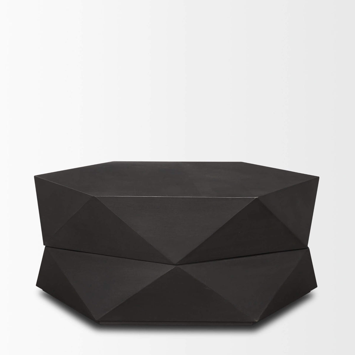MERCANA ARRETO HEXAGONAL BLACK WOOD COFFEE TABLE 70567