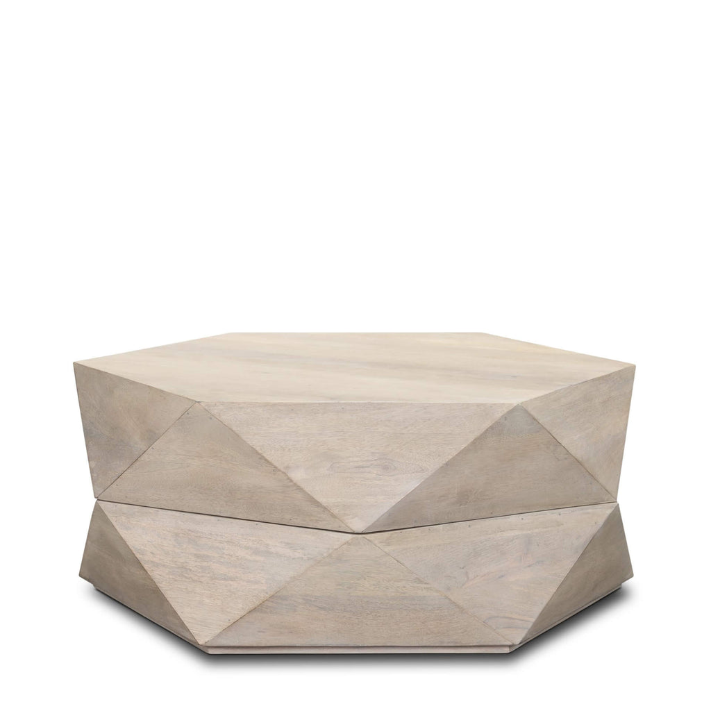 MERCANA ARRETO HEXAGONAL NATURAL WOOD COFFEE TABLE 70568
