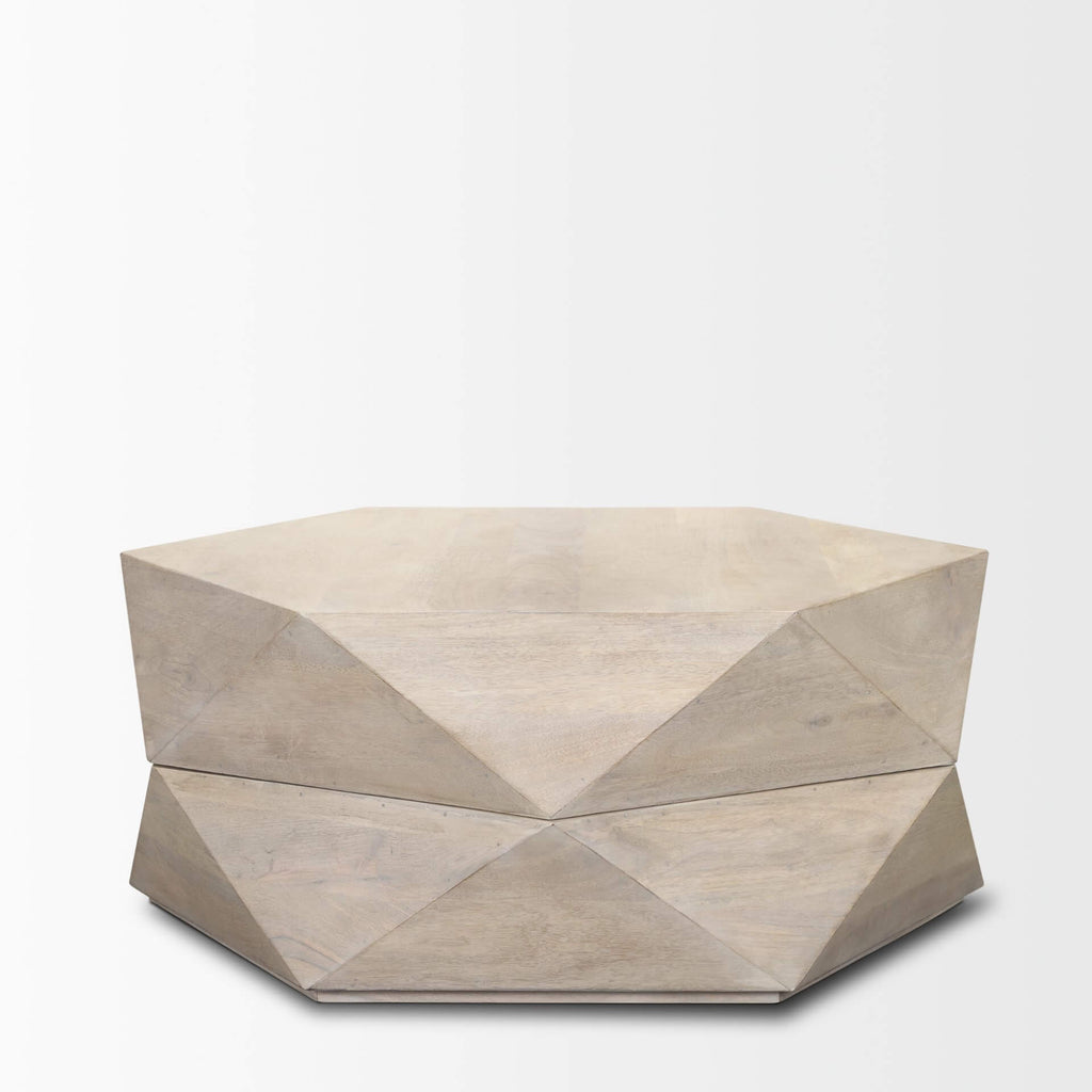 MERCANA ARRETO HEXAGONAL NATURAL WOOD COFFEE TABLE 70568