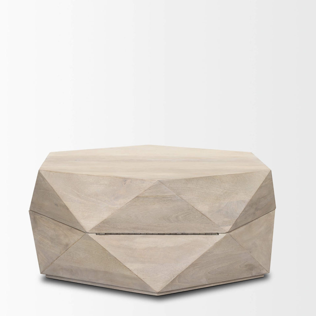MERCANA ARRETO HEXAGONAL NATURAL WOOD COFFEE TABLE 70568