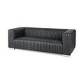 MERCANA RICCIARDO BLACK LEATHER SOFA 70794