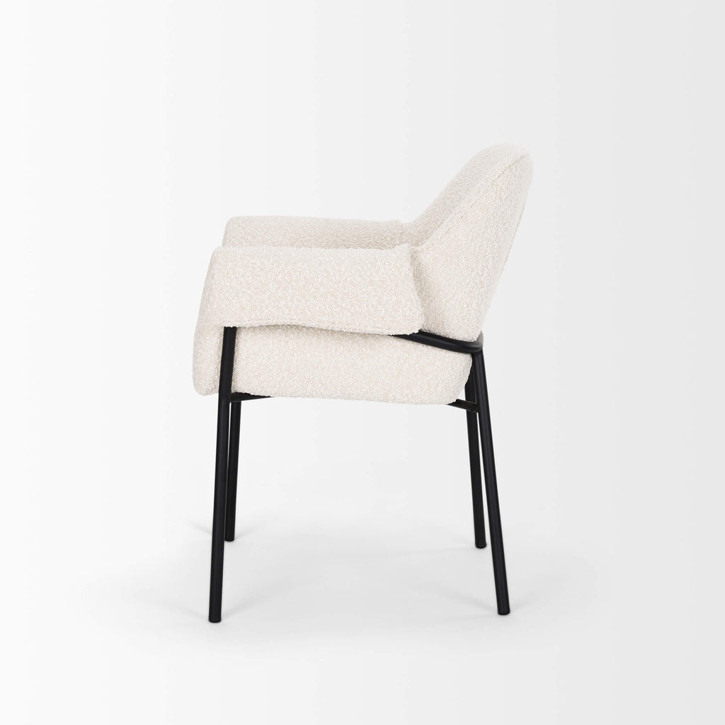 MERCANA BRENTLY DINING CHAIR CREAM FABRIC (SET OF TWO) 70250
