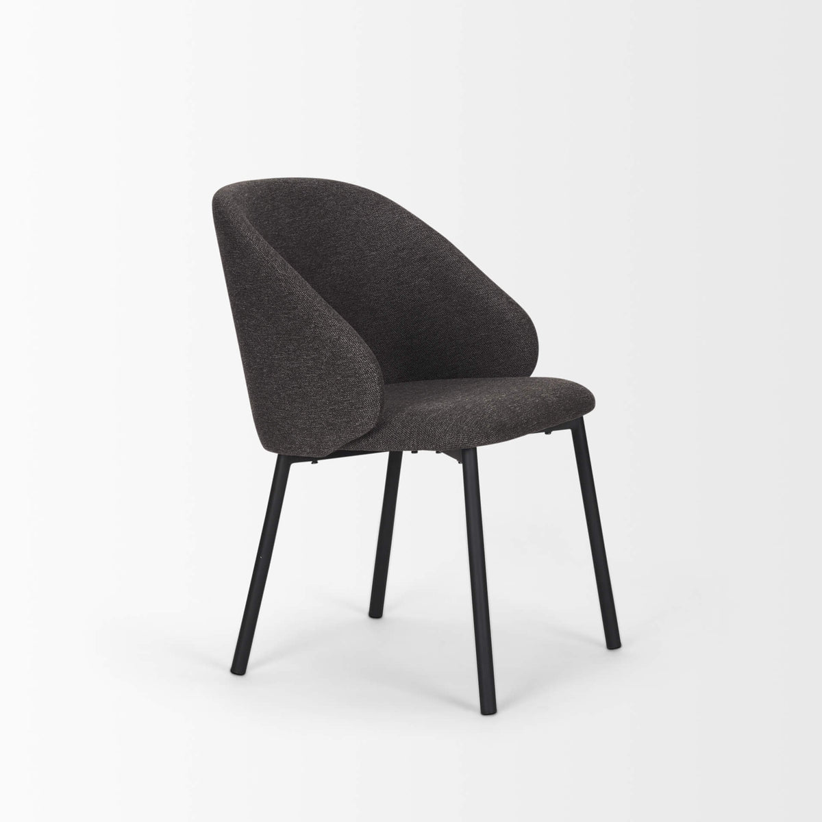MERCANA SHANNON DINING CHAIR DARK GRAY FABRIC SET OF TWO 70255