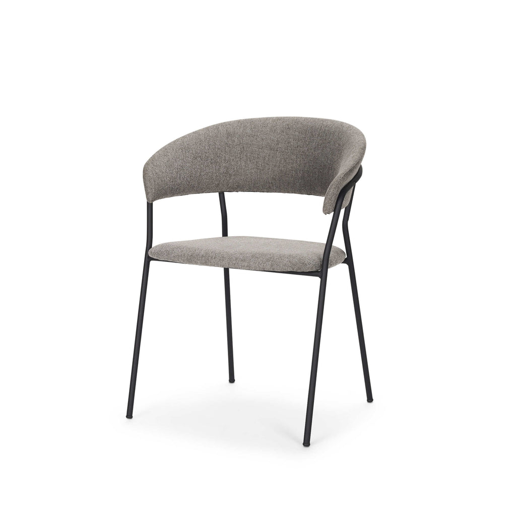 MERCANA CAROLYN DINING CHAIR GRAY FABRIC SET OF TWO 70465