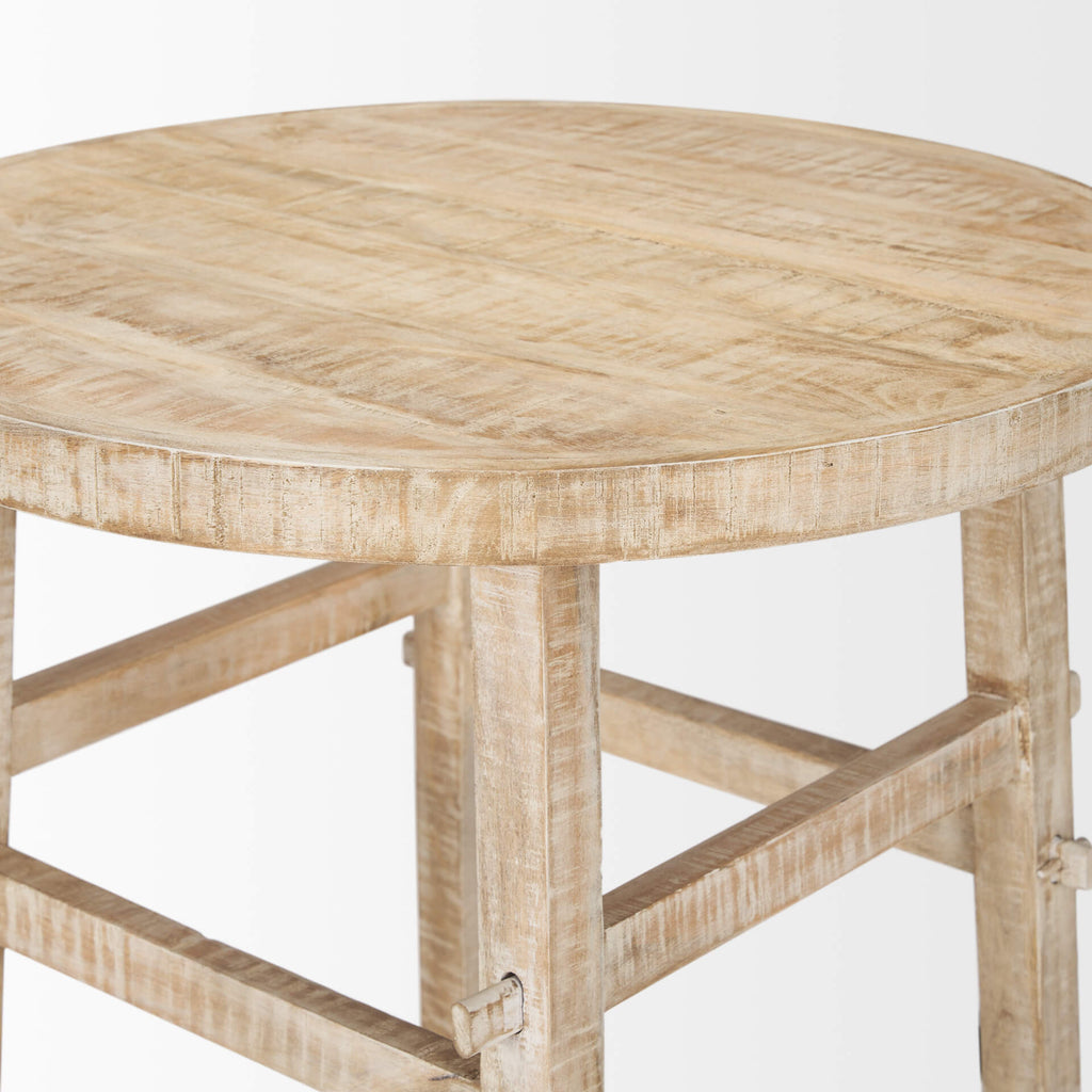 MERCANA ROSIE LARGE BLONDE WOOD END TABLE 70488