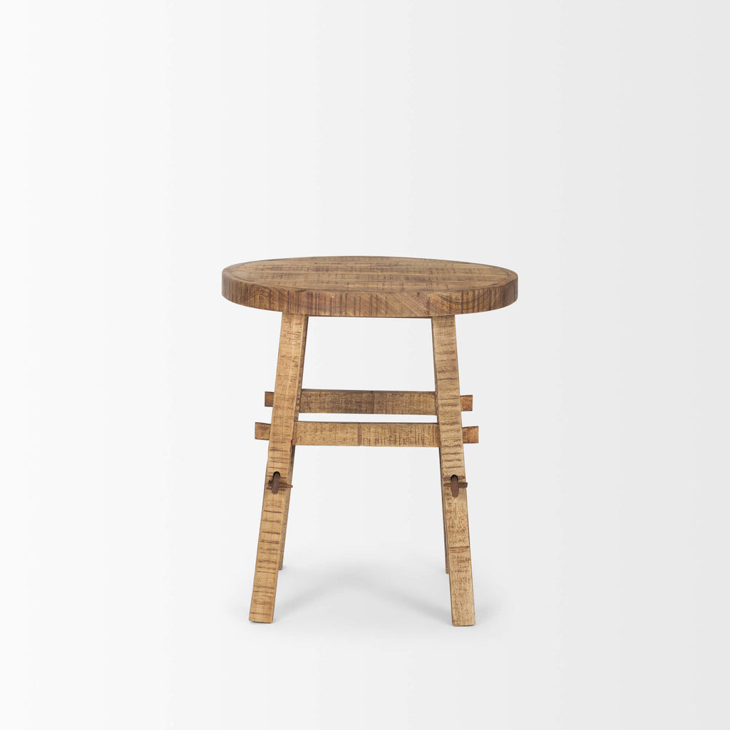 MERCANA ROSIE SMALL BROWN WOOD END TABLE 70494