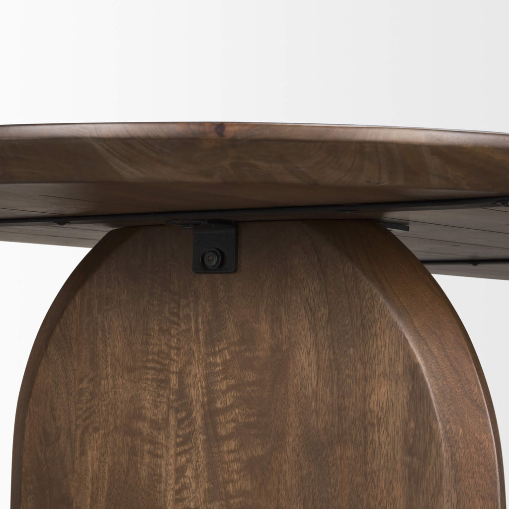 MERCANA ISLA DARK BROWN WOOD DINING TABLE 70559-AB
