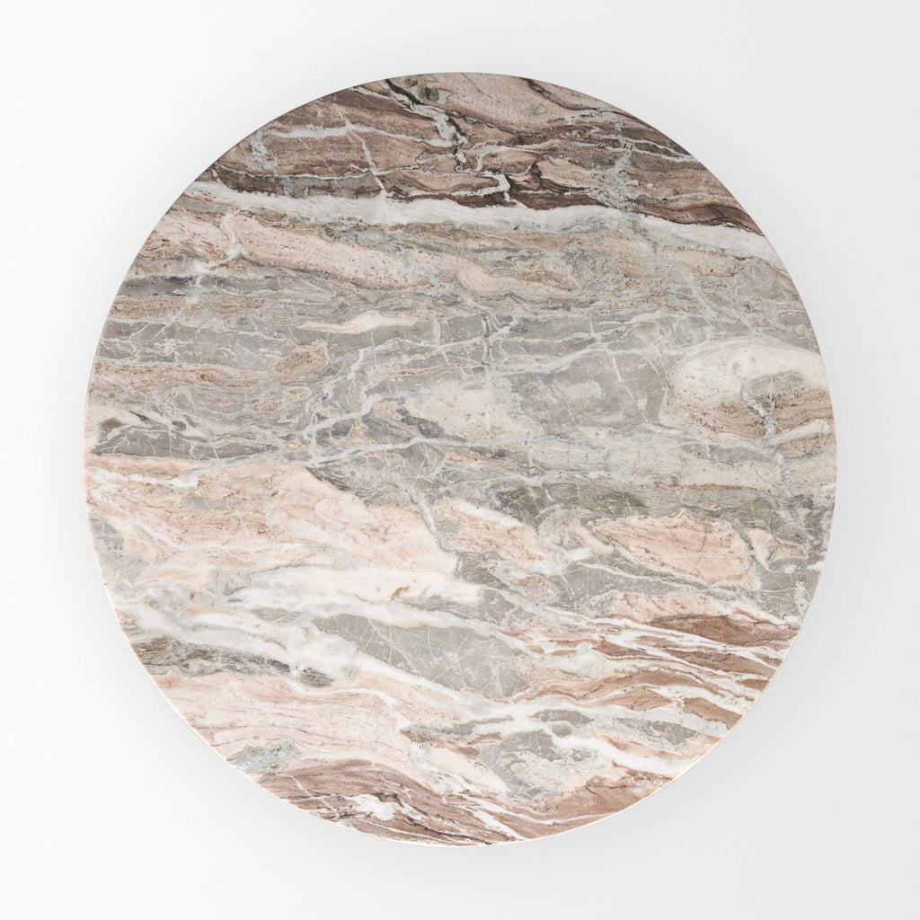 MERCANA ALLYSON 54" MARBLE TOP DINING TABLE 71103-AB