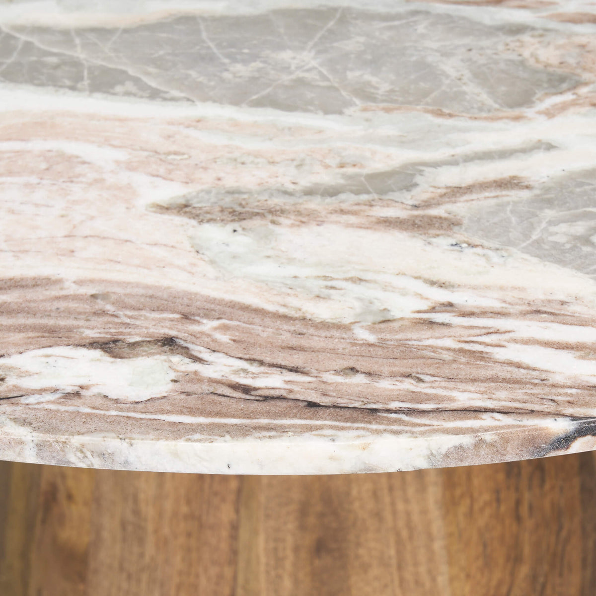 MERCANA ALLYSON ROUND MARBLE TOP COFFEE TABLE  71102-AB