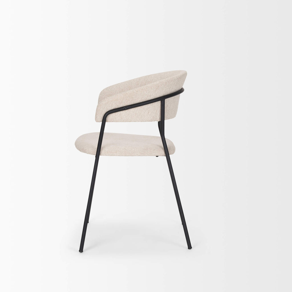 MERCANA CAROLYN DINING CHAIR OATMEAL FABRIC SET OF TWO 70247