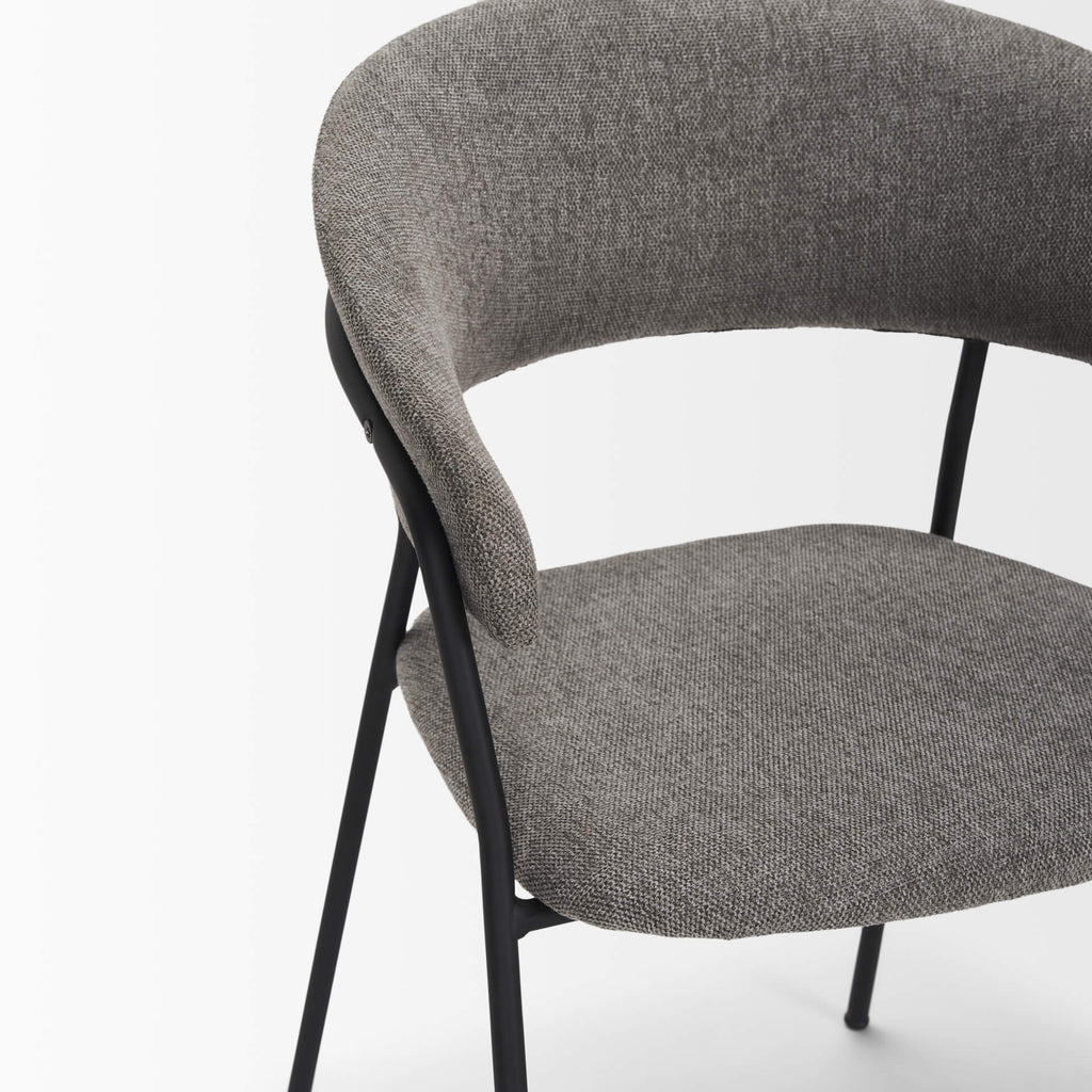 MERCANA CAROLYN DINING CHAIR GRAY FABRIC SET OF TWO 70465