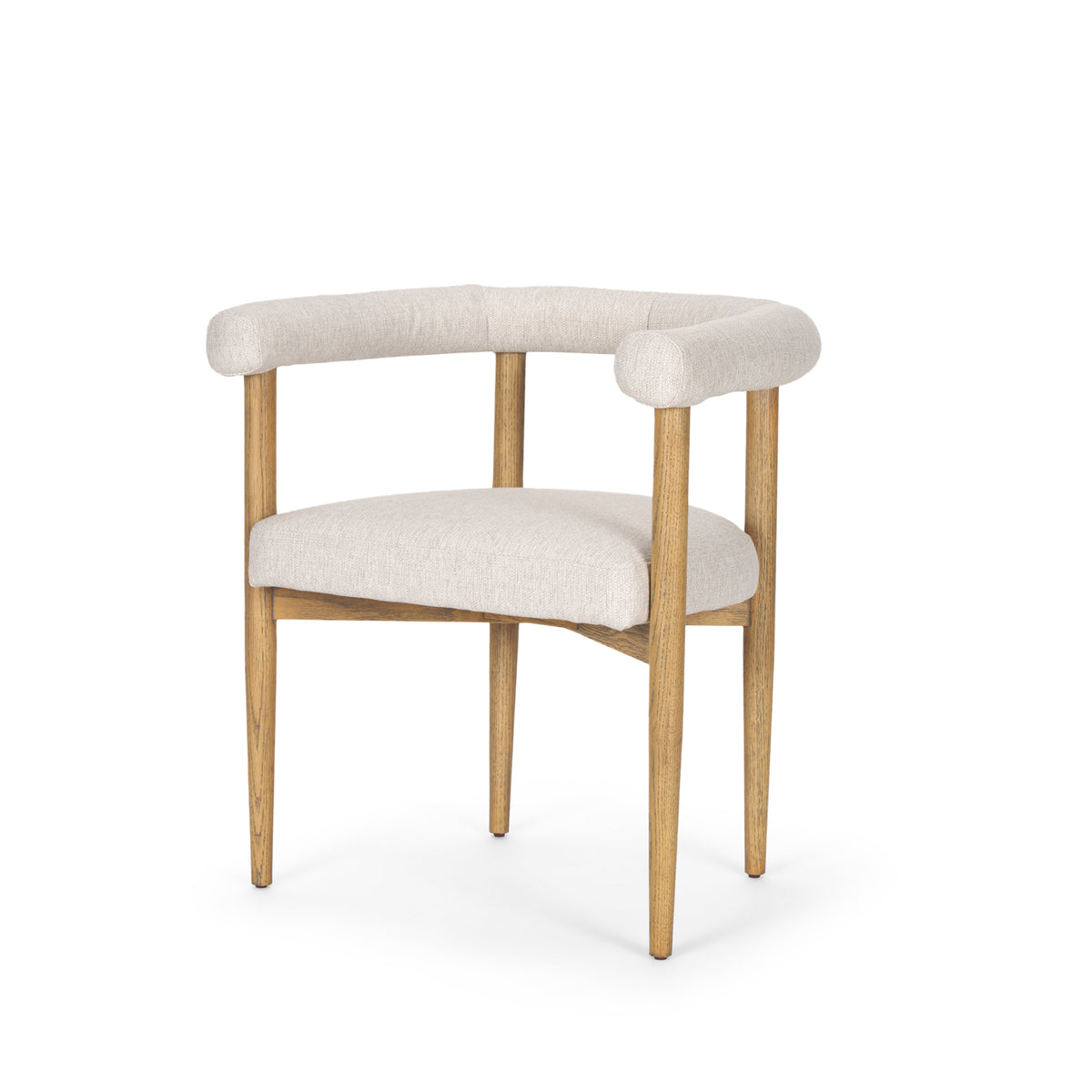 MERCANA ARDEN CREAM TWILL FABRIC DINING CHAIR 70422