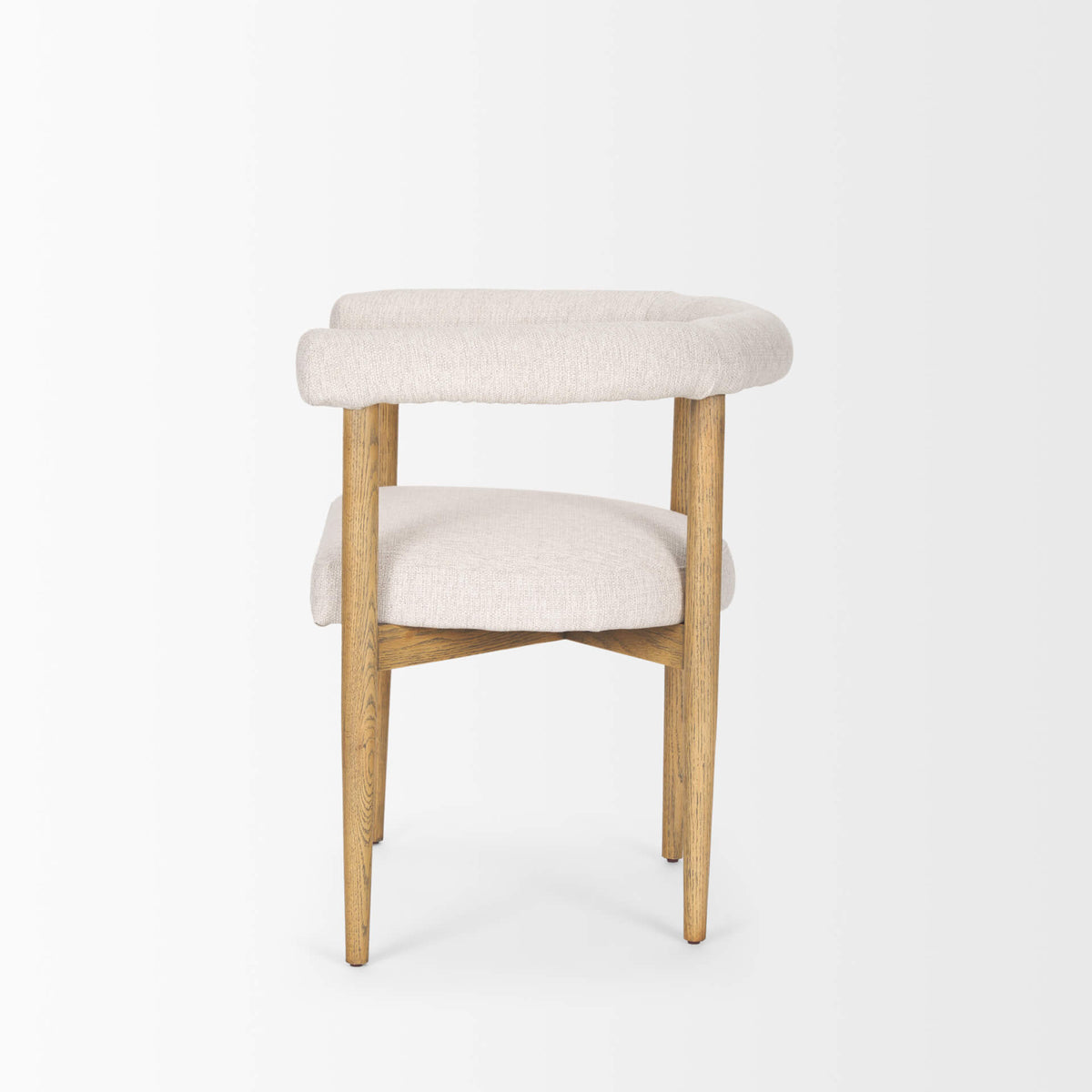 MERCANA ARDEN CREAM TWILL FABRIC DINING CHAIR 70422