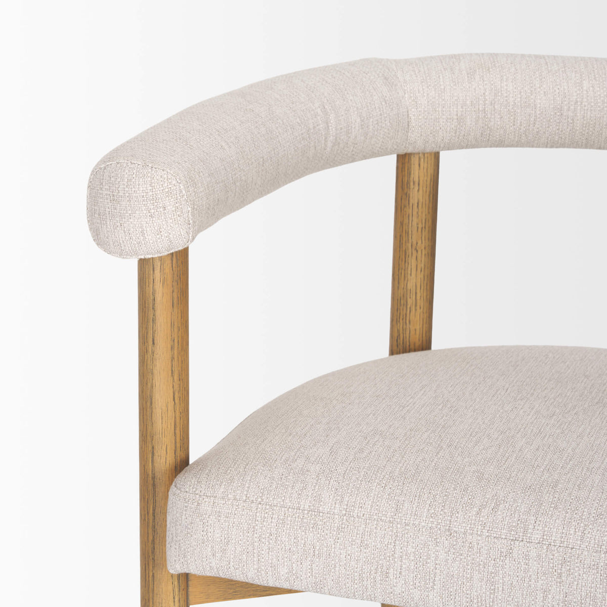 MERCANA ARDEN CREAM TWILL FABRIC DINING CHAIR 70422